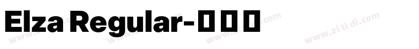 Elza Regular字体转换